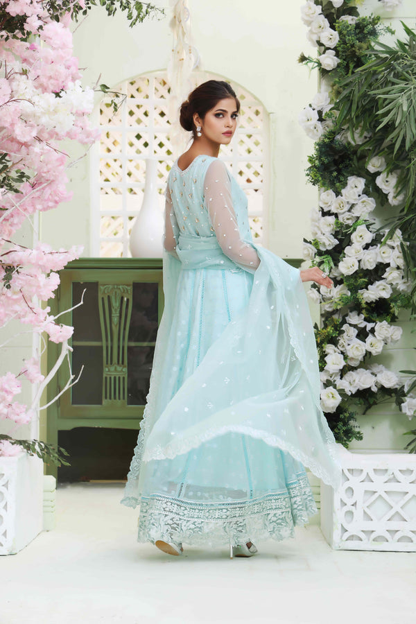 Wahajmkhan | Sitara Formals | FEROZI COTTON NET ANARKALI OUTFIT - Official Wahaj M.Khan stockist in UK - Sakeena London