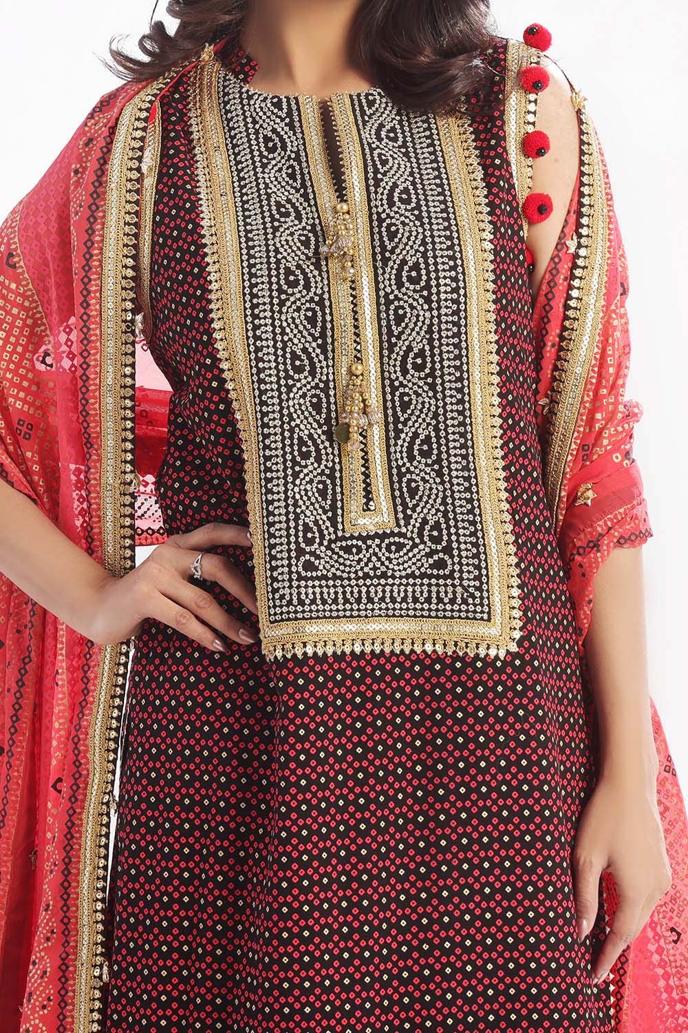 Gul Ahmed | Chunri Lawn 25 | BM-52017 - Official Gul Ahmed stockist in UK - Sakeena London