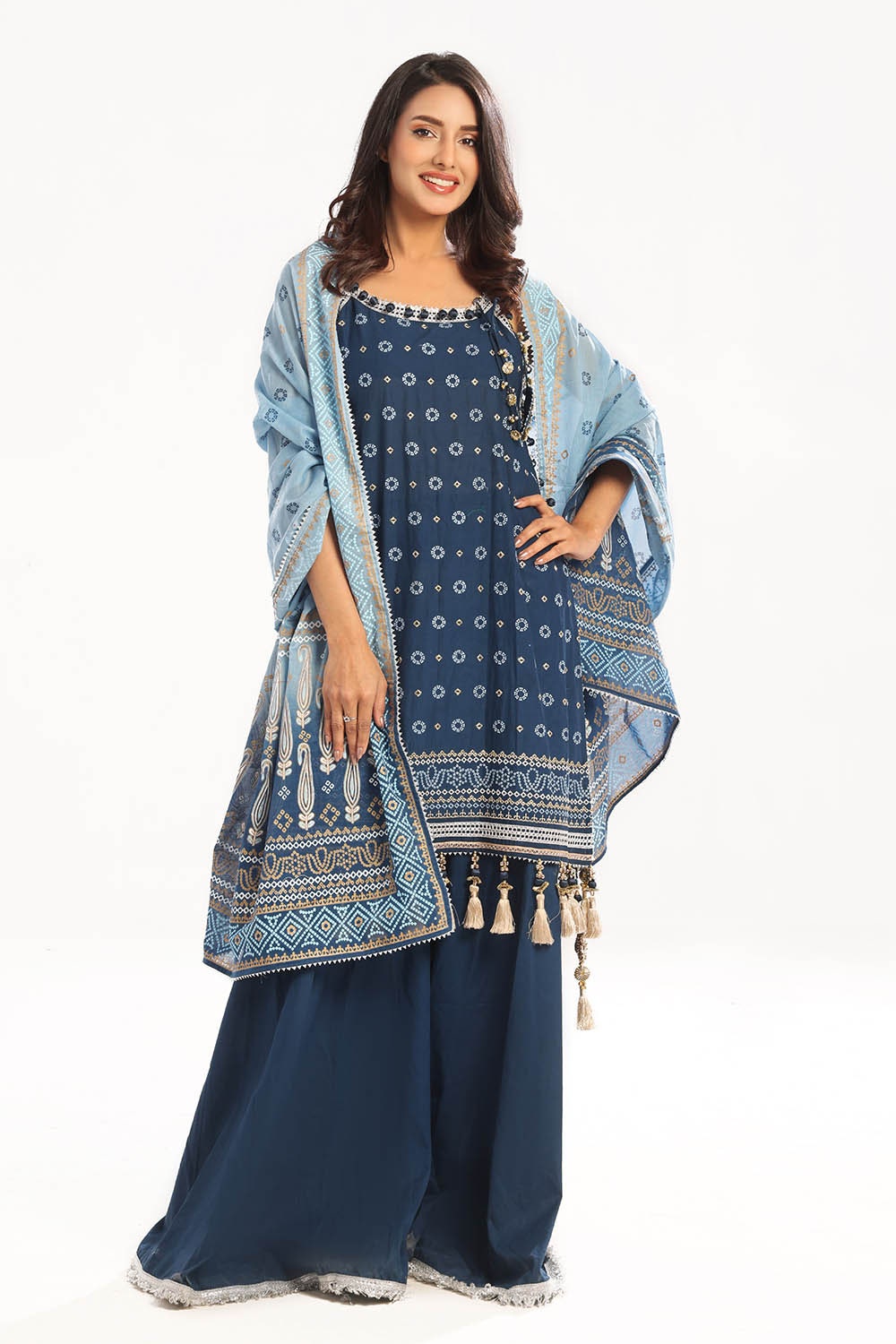Gul Ahmed | Chunri Lawn 25 | CL-52444 - Official Gul Ahmed stockist in UK - Sakeena London