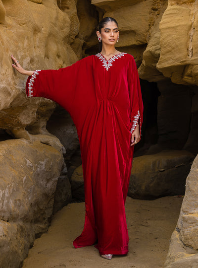 Zainab Chottani | The Kaftan Edit | Capri Red - Official Zainab Chottani stockist in UK - Sakeena London