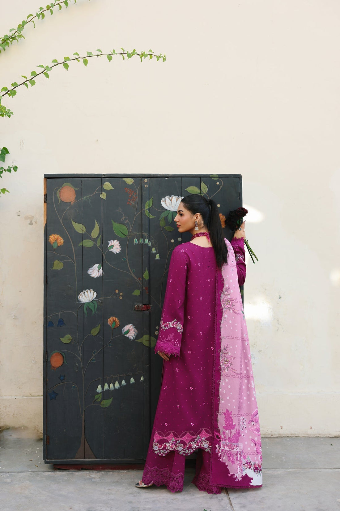 Qalamkar | QPrints Winter 25 | QW-01 (B) JORIS - Official Qalamkar stockist in UK - Sakeena London