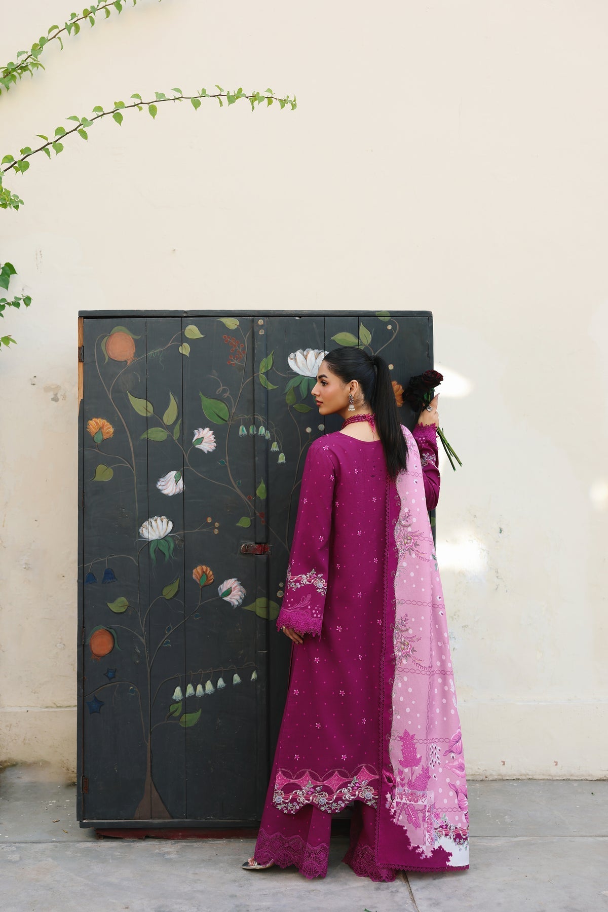 Qalamkar | QPrints Winter 25 | QW-01 (B) JORIS - Official Qalamkar stockist in UK - Sakeena London