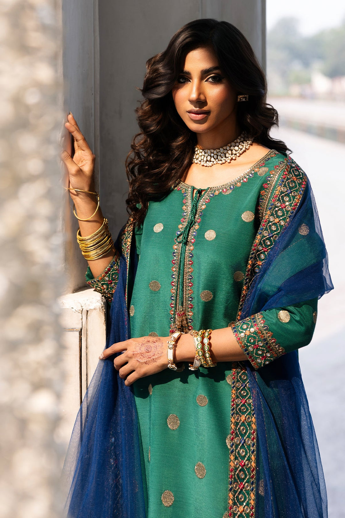 Charizma | Festive Pret | 3-PC Embroidered Raw-Silk CMA-6-324