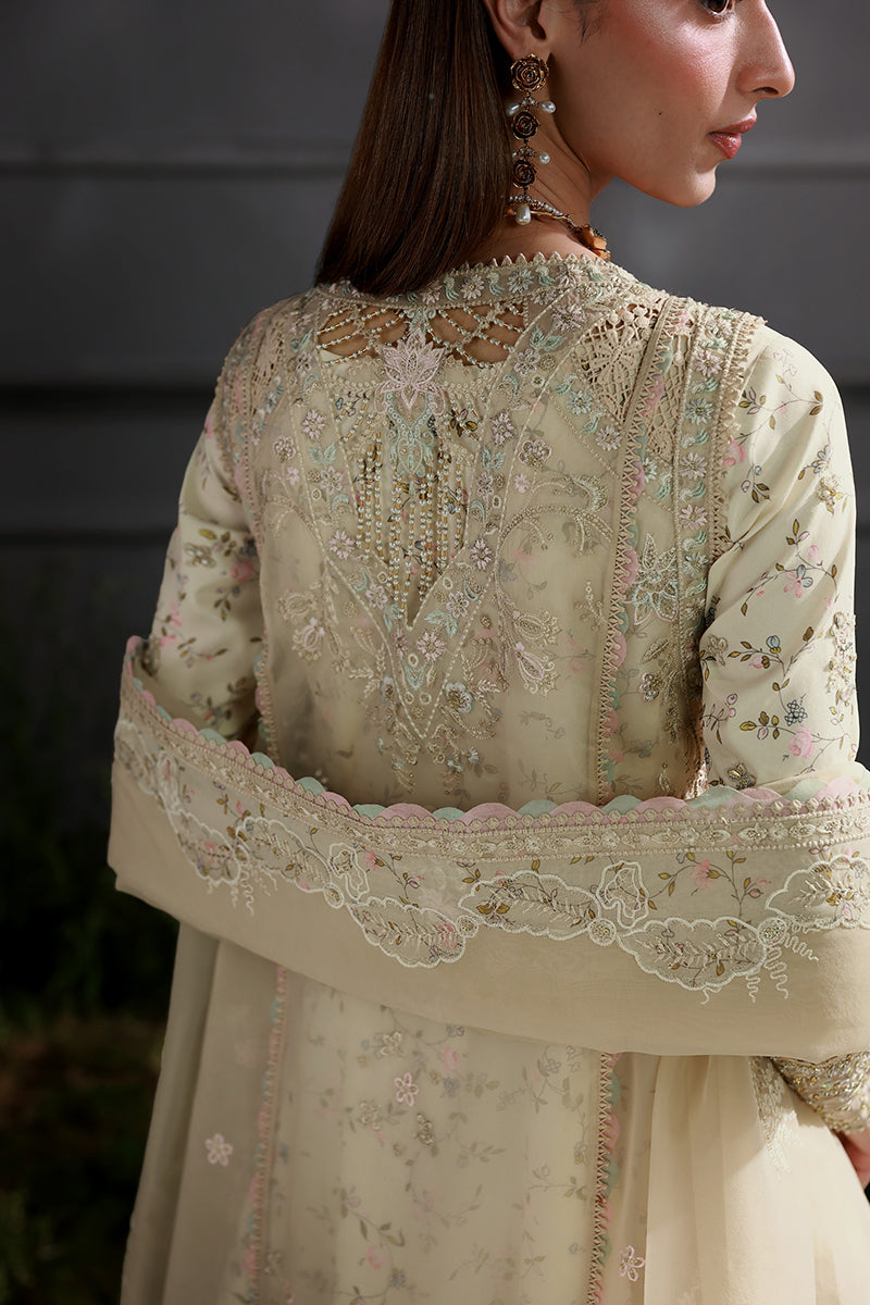 Qalamkar | Elirah Formals 25 | MF-04 IVORY GRACE - Official Qalamkar stockist in UK - Sakeena London