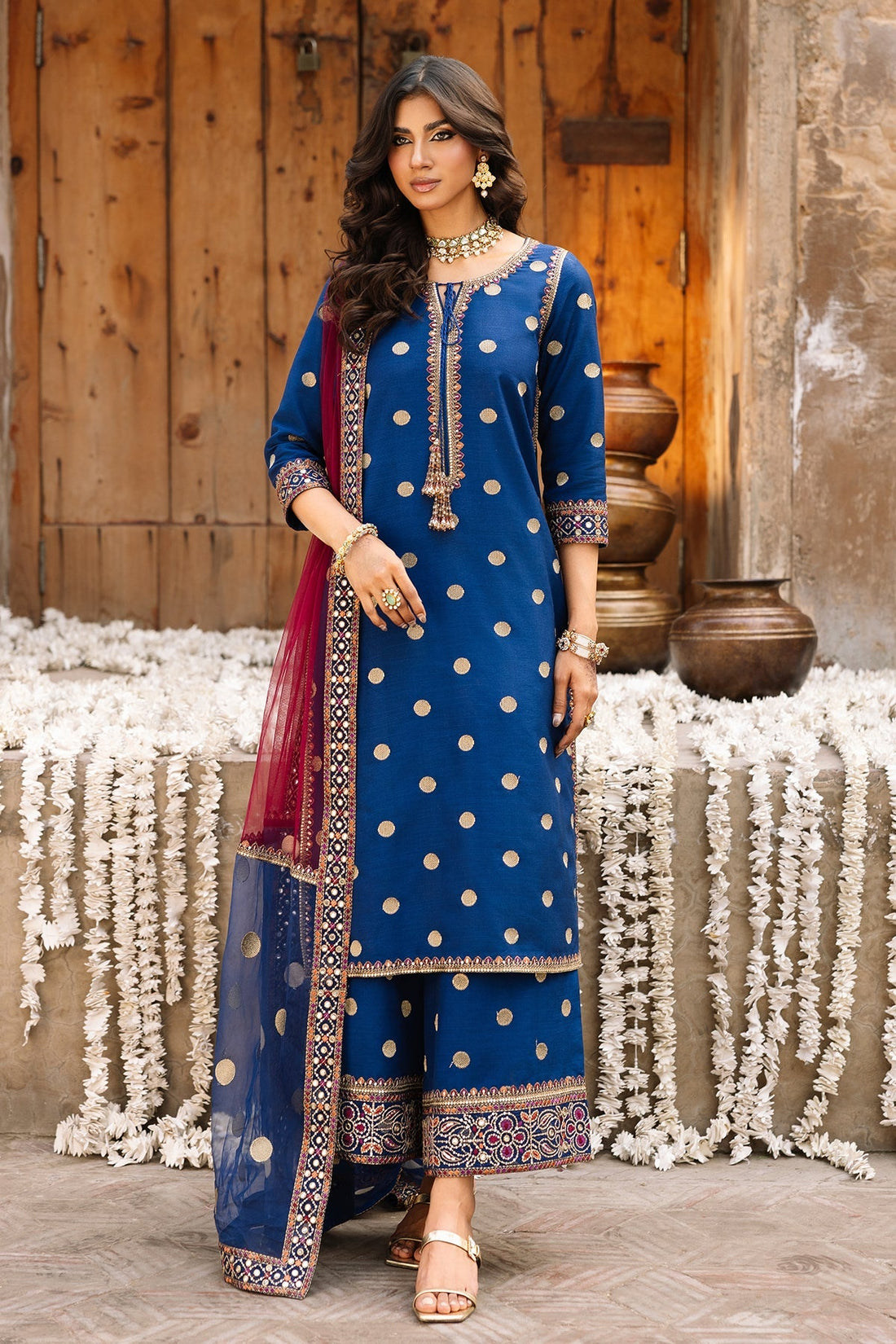 Charizma | Festive Pret | 3-PC Embroidered Raw-Silk CMA-6-323 by Charizma – Pakistani designer wear