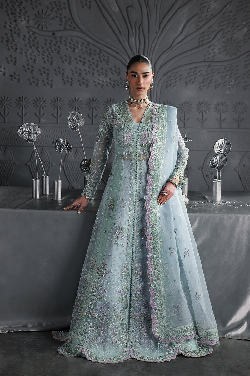 Qalamkar | Elirah Formals 25 | MF-08 SERENE AQUA - Official Qalamkar stockist in UK - Sakeena London