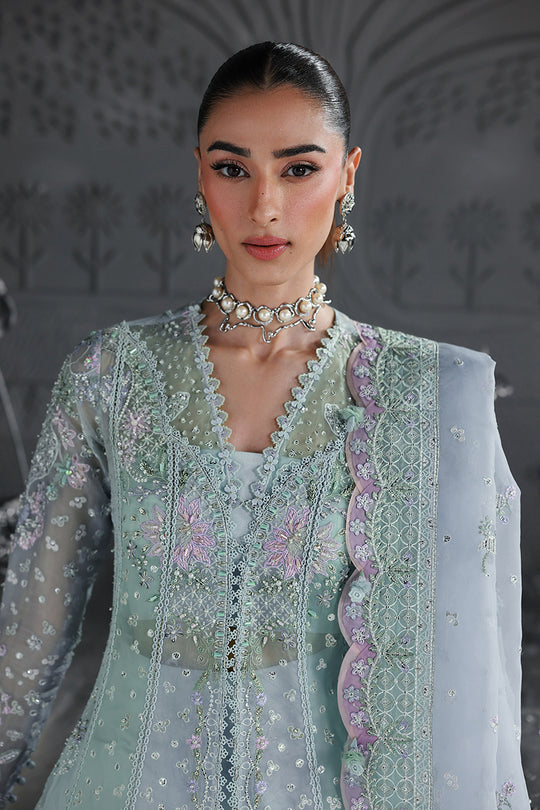 Qalamkar | Elirah Formals 25 | MF-08 SERENE AQUA - Official Qalamkar stockist in UK - Sakeena London