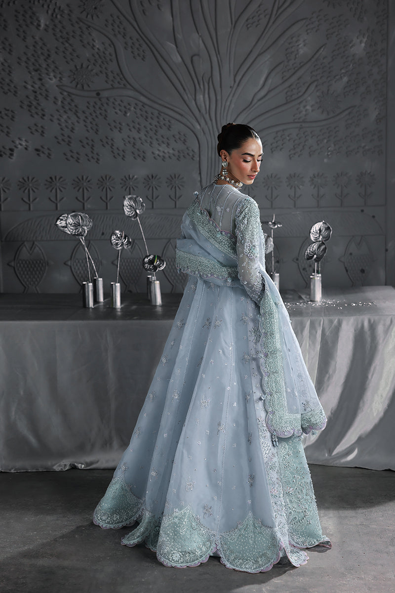 Qalamkar | Elirah Formals 25 | MF-08 SERENE AQUA - Official Qalamkar stockist in UK - Sakeena London