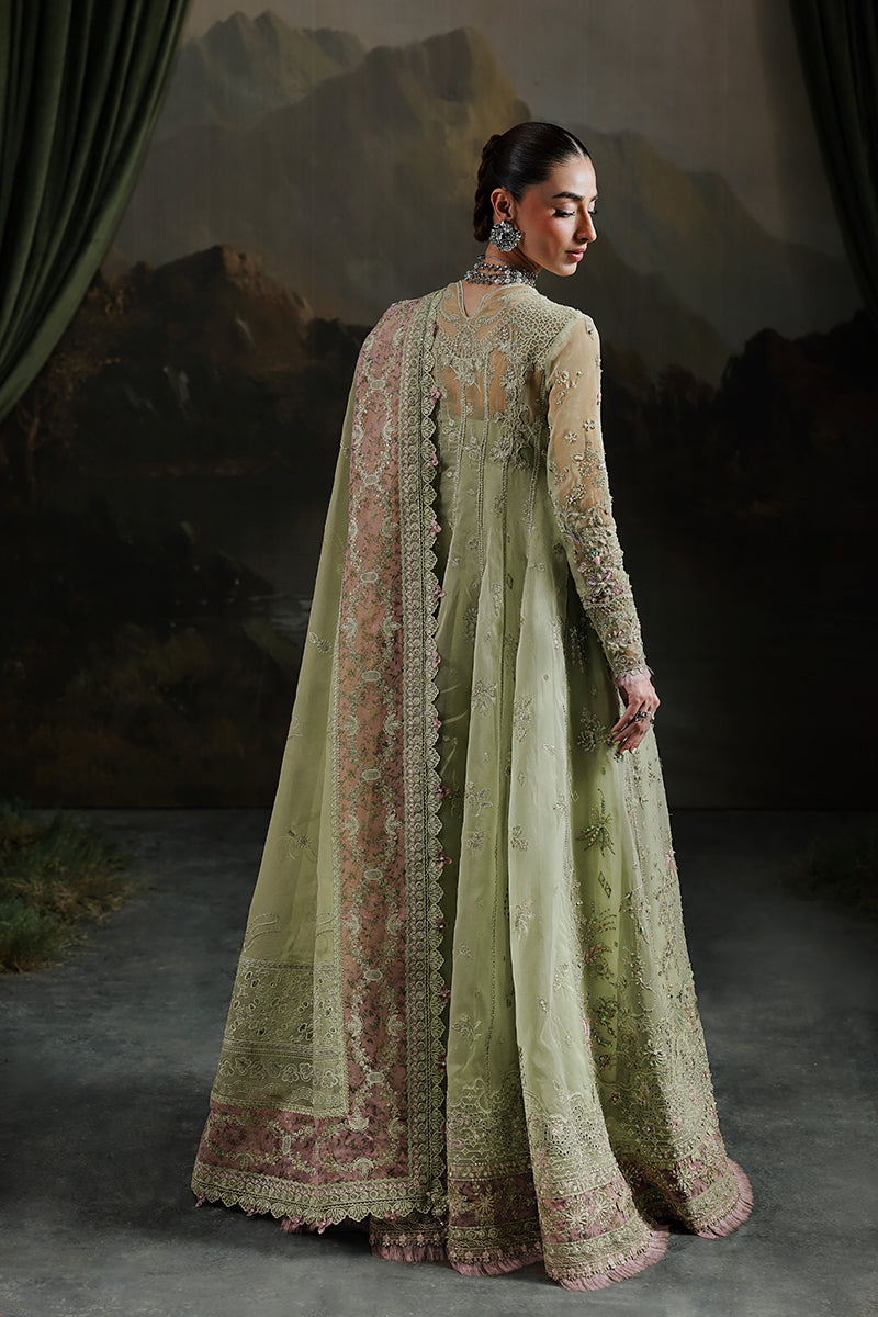 Qalamkar | Elirah Formals 25 | MF-02 SAGE AURA - Official Qalamkar stockist in UK - Sakeena London