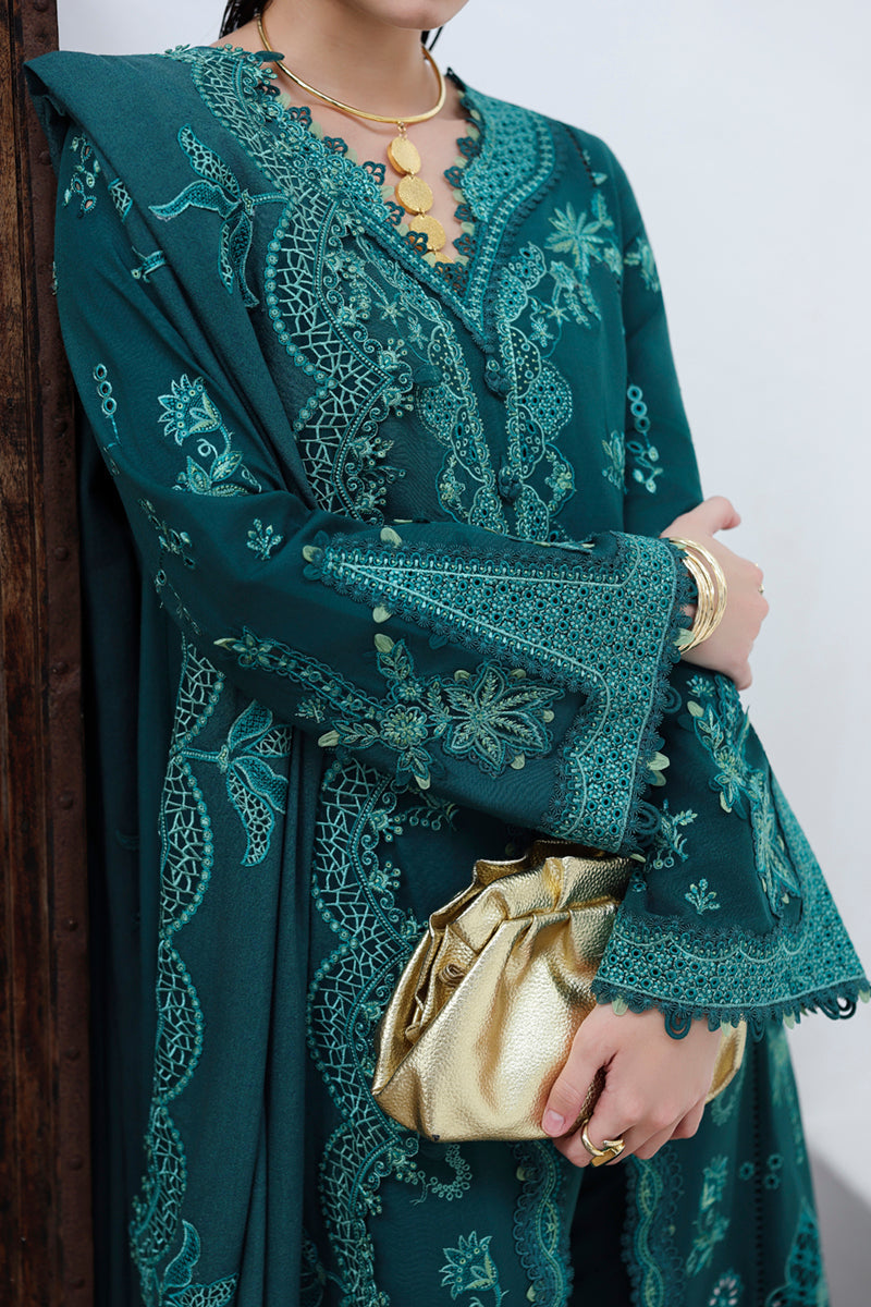 Qalamkar | Q Linen 25 | KL-11 MEADOW - Official Qalamkar stockist in UK - Sakeena London