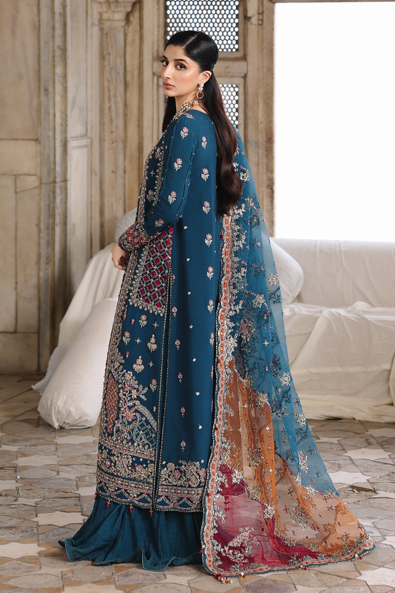 Qalamkar | Shadmaani Formals 25 | RH-02 NEELAM - Official Qalamkar stockist in UK - Sakeena London