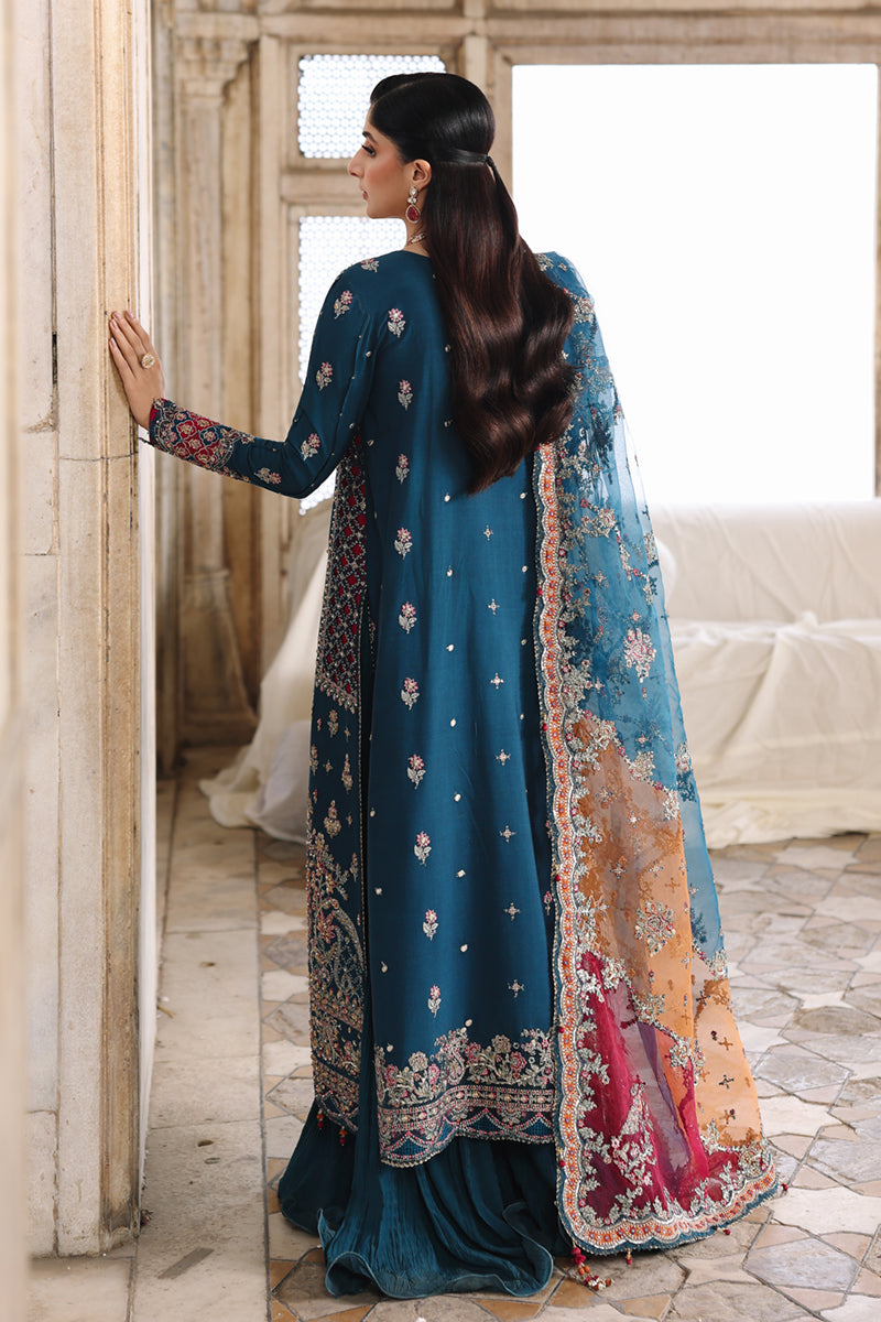 Qalamkar | Shadmaani Formals 25 | RH-02 NEELAM - Official Qalamkar stockist in UK - Sakeena London