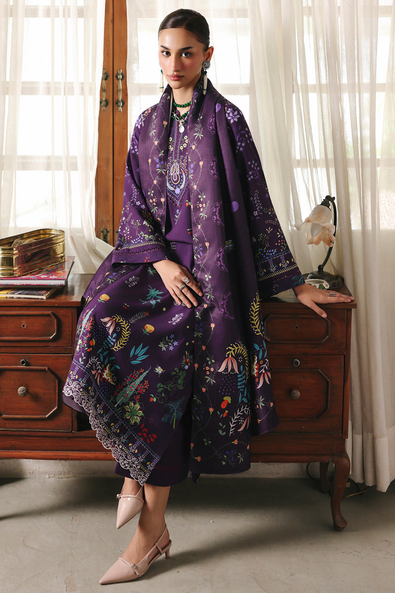 Qalamkar | QPrints Winter 25 | QW-05 (A) ELIAN - Official Qalamkar stockist in UK - Sakeena London