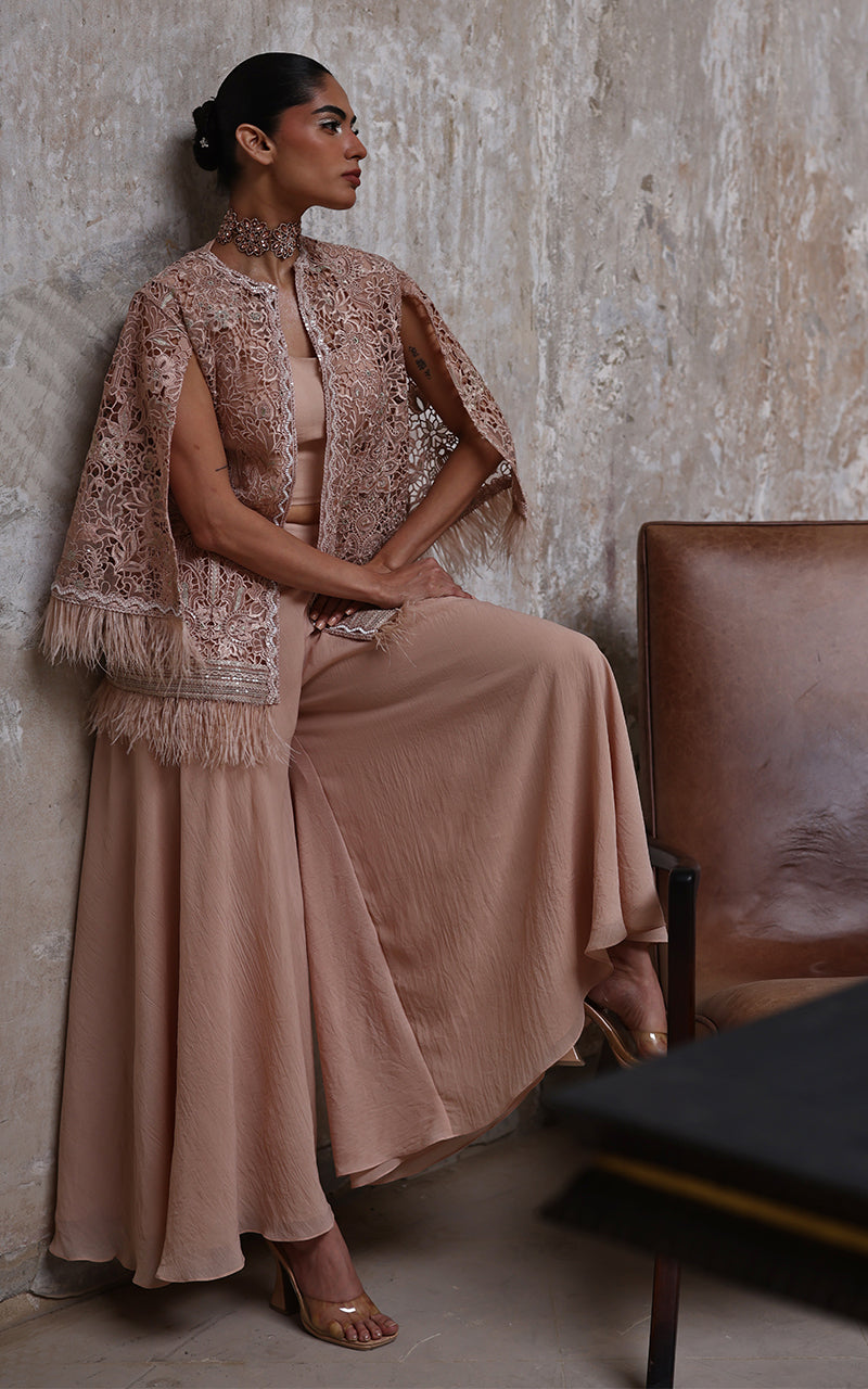 Threads and Motifs | Formal Dresses 25 | Organza Embroidered Jacket With Inner - Official Threads and Motifs stockist in UK - Sakeena London