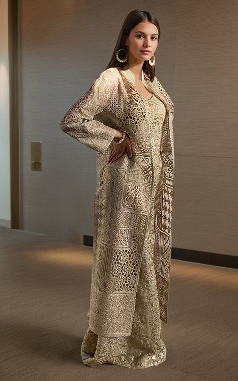 Threads and Motifs | Formal Dresses 25 | Embroidered Jacket With Blouse - Official Threads and Motifs stockist in UK - Sakeena London