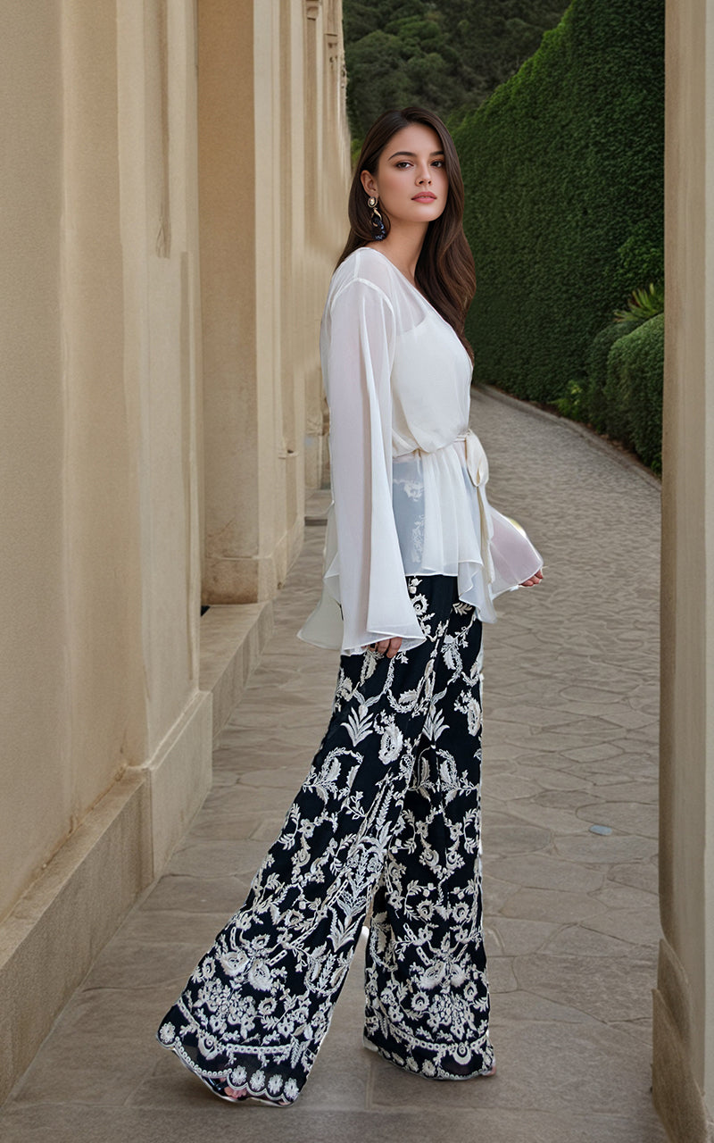 Threads and Motifs | Formal Dresses 25 | Chiffon Top - Official Threads and Motifs stockist in UK - Sakeena London