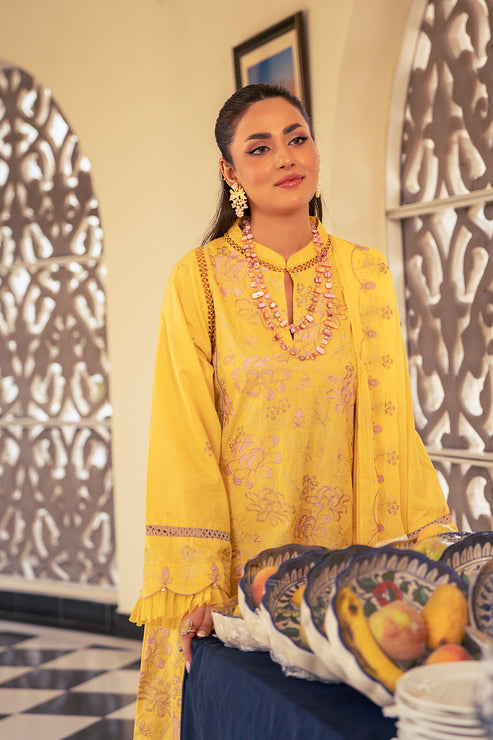 Kross Kulture | Luxury Baharaneh | Buttercup KLX-00729 - Official Kross Kulture stockist in UK - Sakeena London