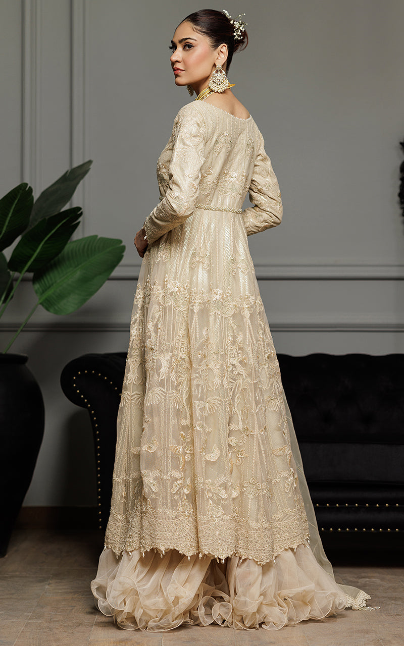 Threads and Motifs | Formal Dresses 25 | Net Embroidered Maxi - Official Threads and Motifs stockist in UK - Sakeena London