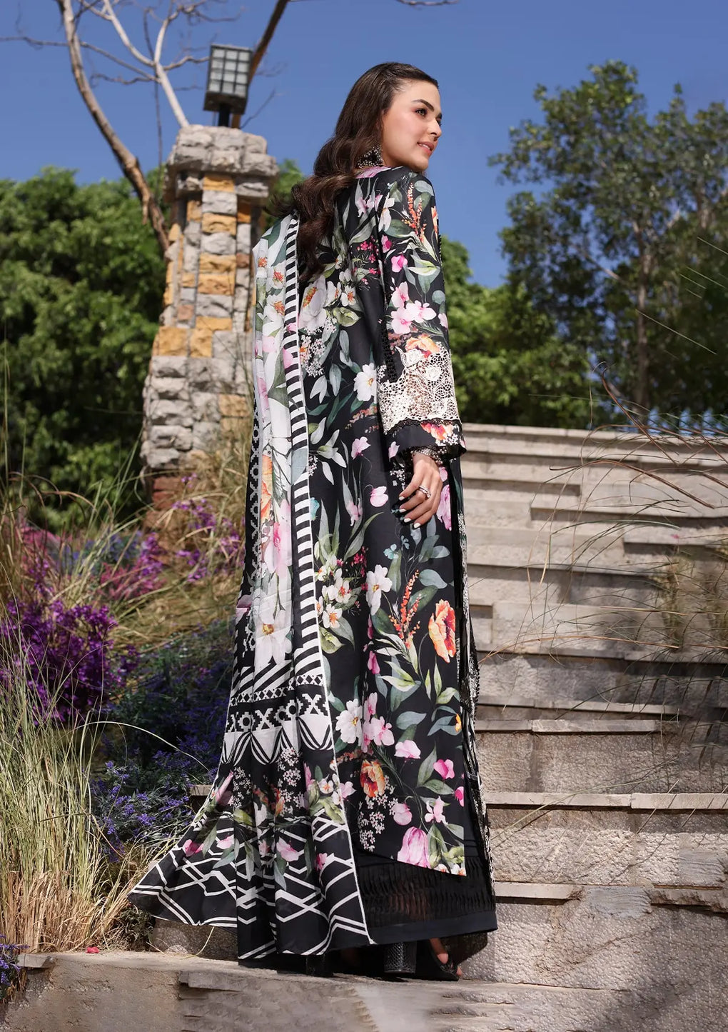 Elaf Premium | Prints Chikankari 24 | 02A NOIREE - Official Elaf Premium stockist in UK - Sakeena London