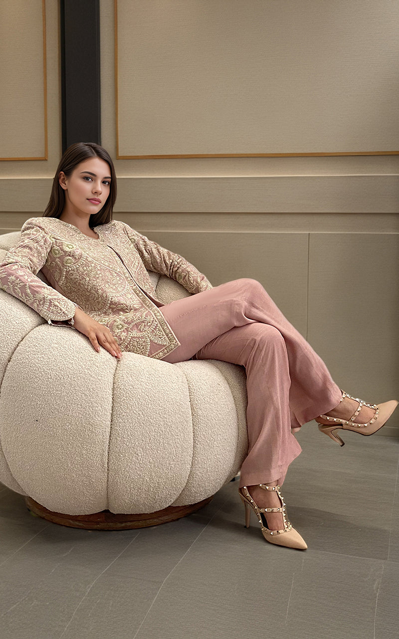 Threads and Motifs | Formal Dresses 25 | Embroidered Jacket - Official Threads and Motifs stockist in UK - Sakeena London
