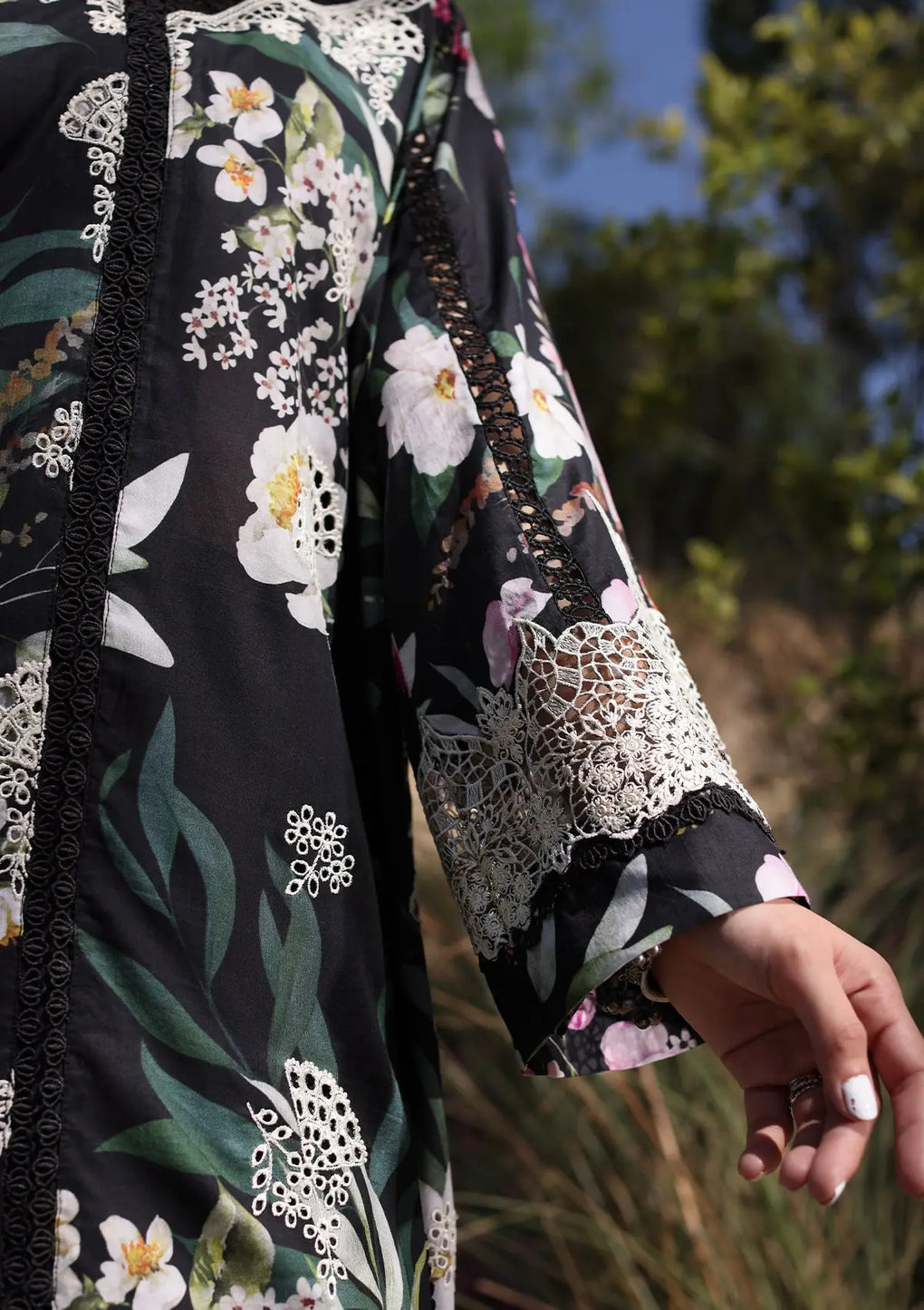 Elaf Premium | Prints Chikankari 24 | 02A NOIREE - Official Elaf Premium stockist in UK - Sakeena London