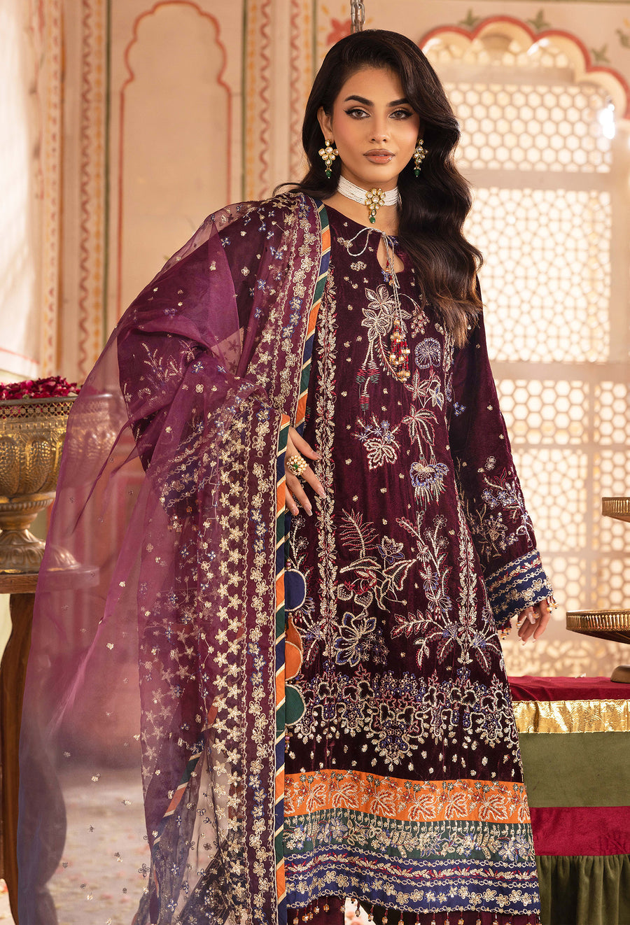 Adans Libas | Velvet 25 | 7520 V - Official Adans Libas stockist in UK - Sakeena London
