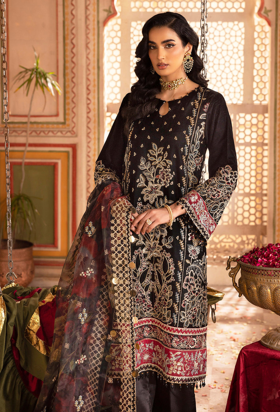 Adans Libas | Velvet 25 | 7521 V - Official Adans Libas stockist in UK - Sakeena London