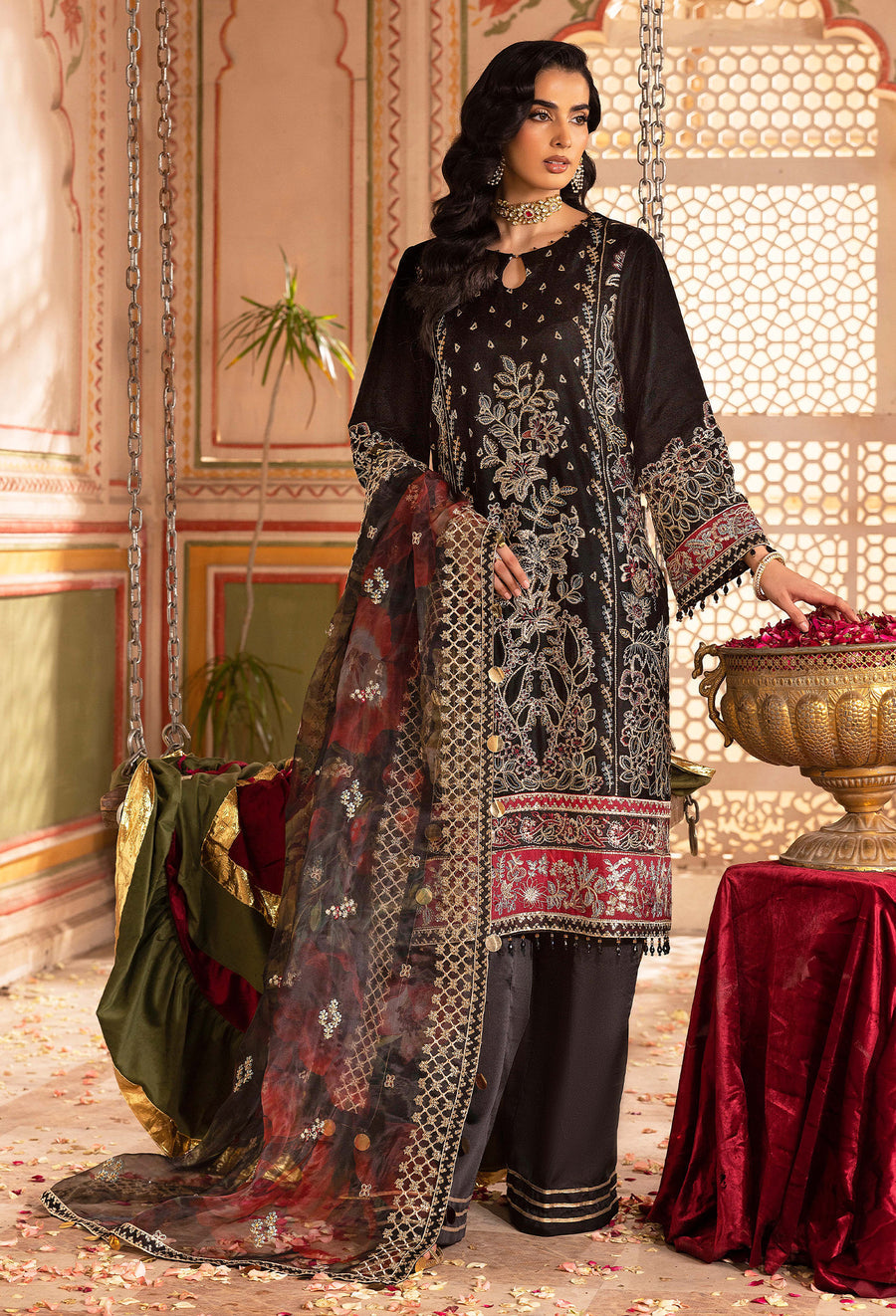 Adans Libas | Velvet 25 | 7521 V - Official Adans Libas stockist in UK - Sakeena London