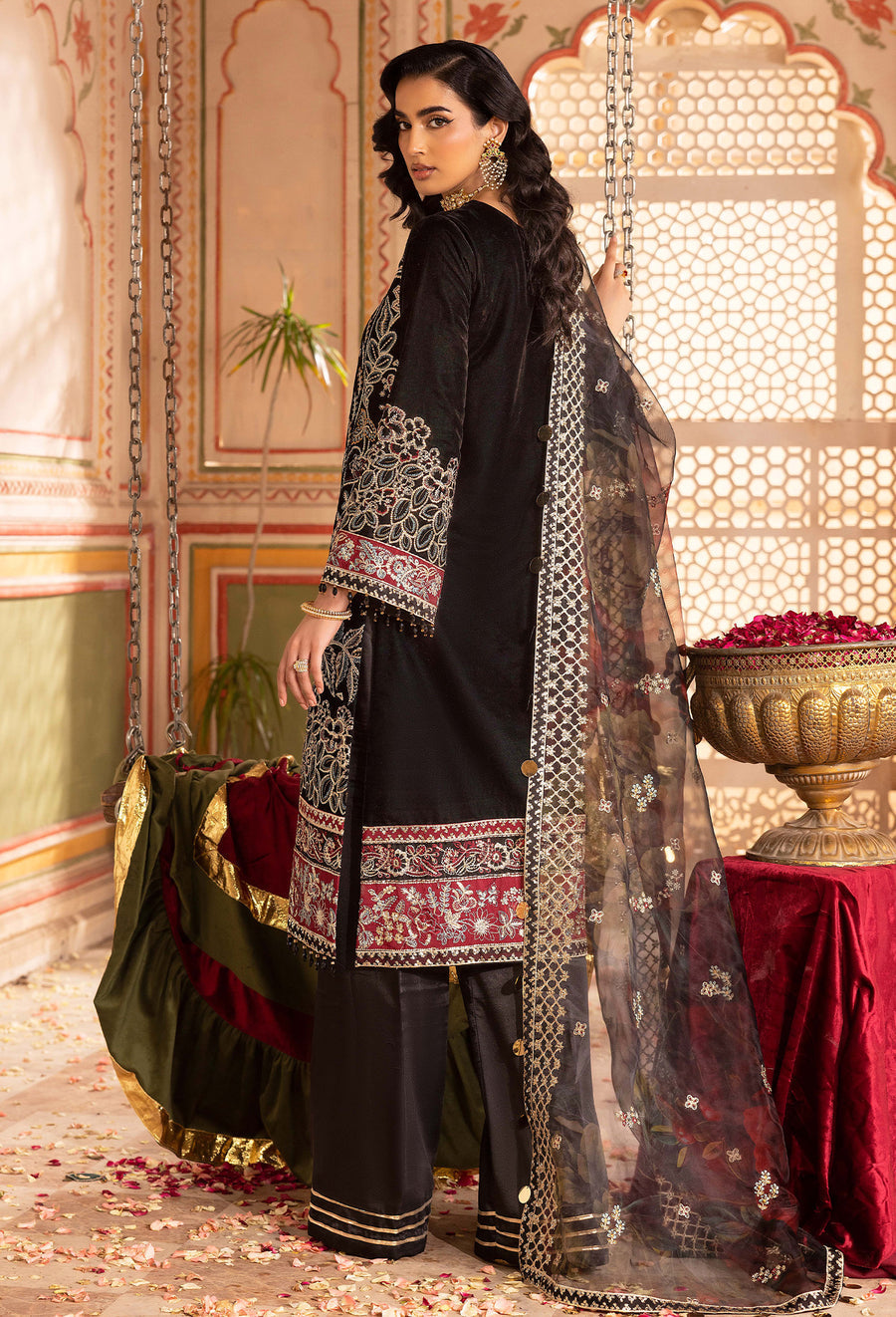 Adans Libas | Velvet 25 | 7521 V - Official Adans Libas stockist in UK - Sakeena London