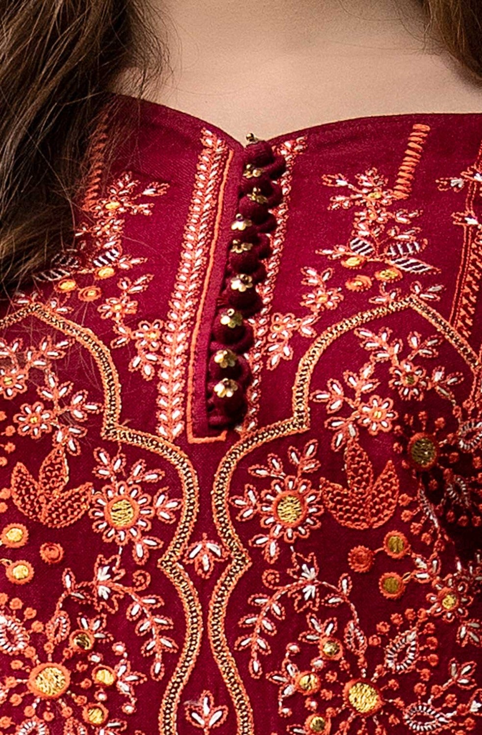 Gul Ahmed | Winter Collection 24 | Acrylic Dupatta AP-42043 - Official Gul Ahmed stockist in UK - Sakeena London