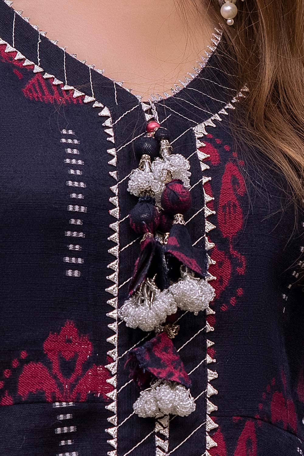 Gul Ahmed | Winter Collection 24 | Pashmina Dupatta AP-42023 - Official Gul Ahmed stockist in UK - Sakeena London