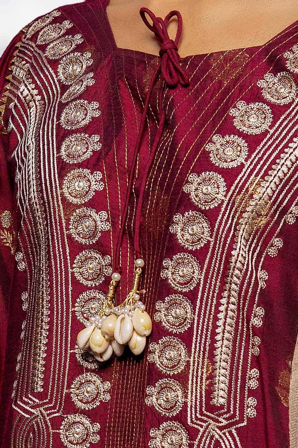 Gul Ahmed | Winter Collection 24 | Pashmina Dupatta AP-42019 - Official Gul Ahmed stockist in UK - Sakeena London