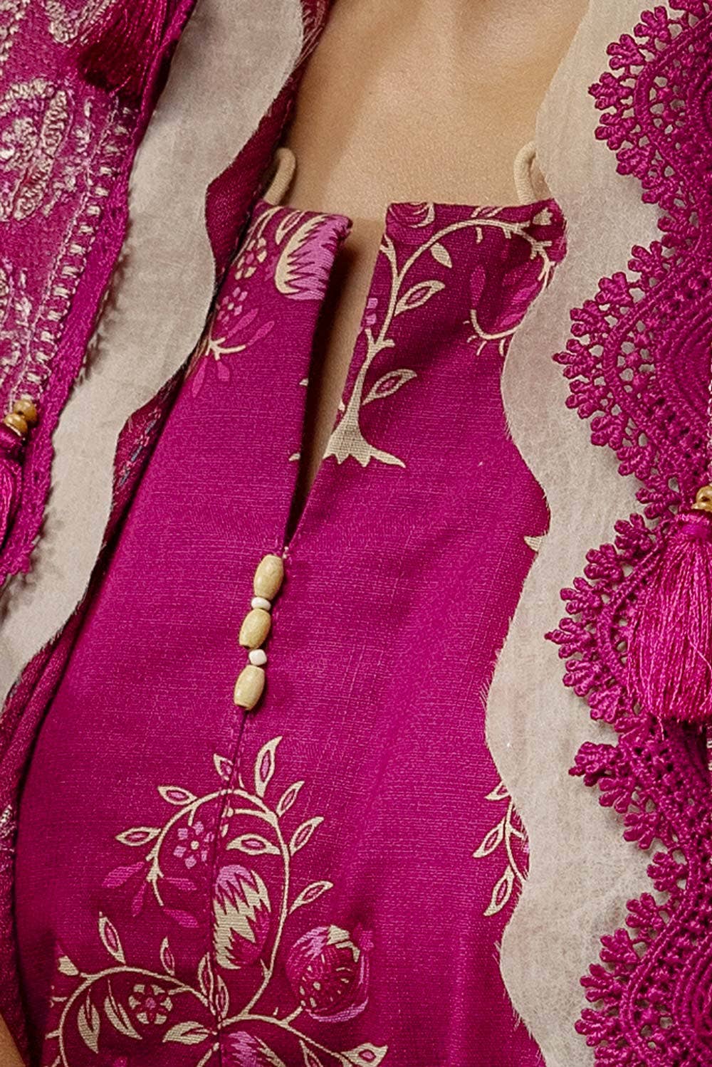 Gul Ahmed | Winter Collection 24 | Twill Cotton Linen Dupatta CV-42010 - Official Gul Ahmed stockist in UK - Sakeena London
