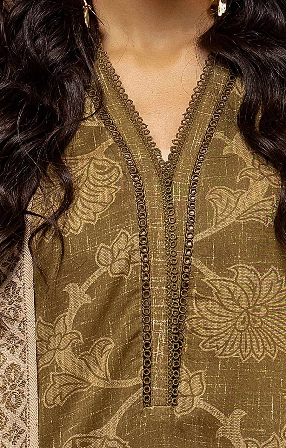 Gul Ahmed | Winter Collection 24 | Pashmina Dupatta AP-42047 - Official Gul Ahmed stockist in UK - Sakeena London