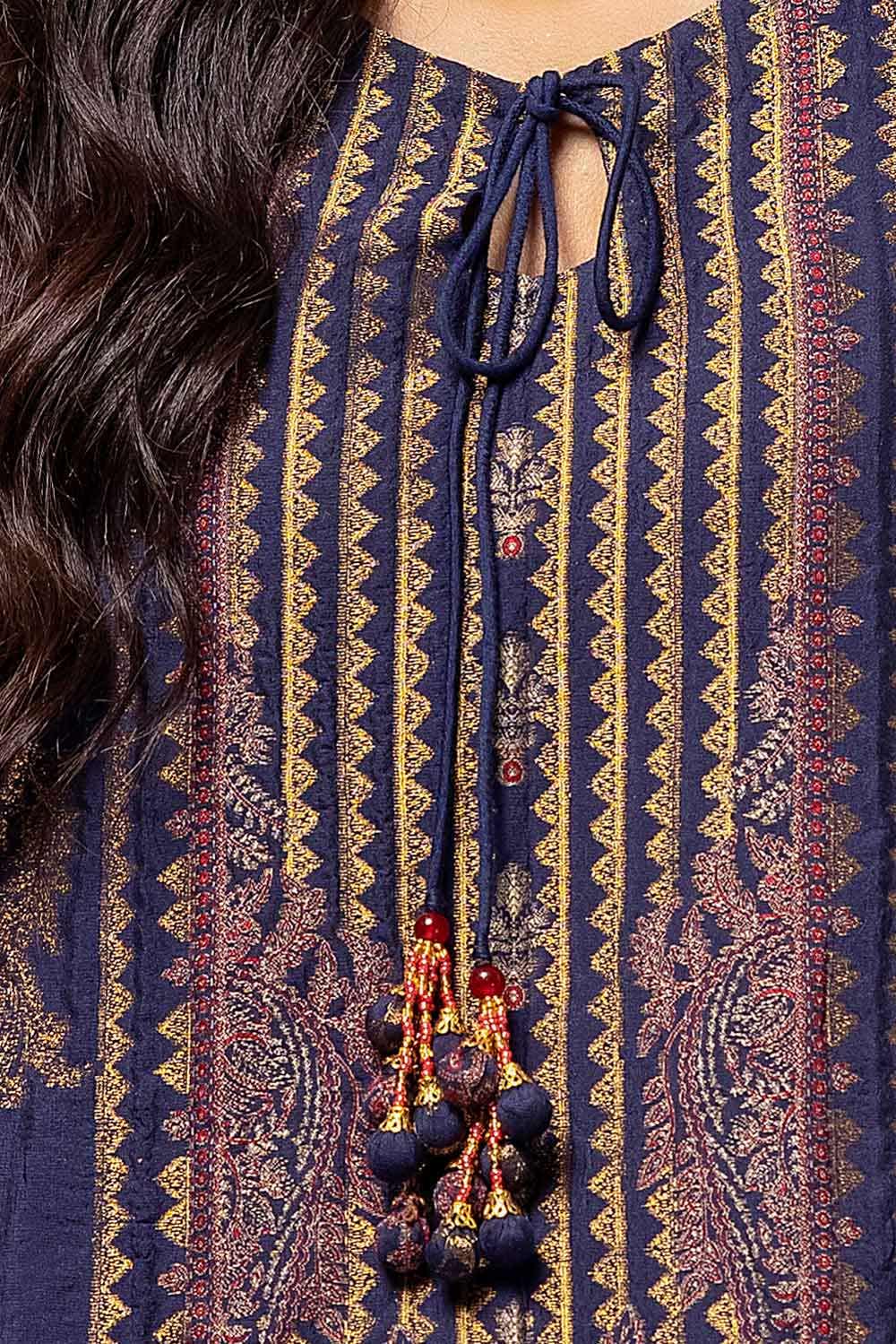 Gul Ahmed | Winter Collection 24 | Khaddar Suit with Pashmina Shawl AP-42020 - Official Gul Ahmed stockist in UK - Sakeena London