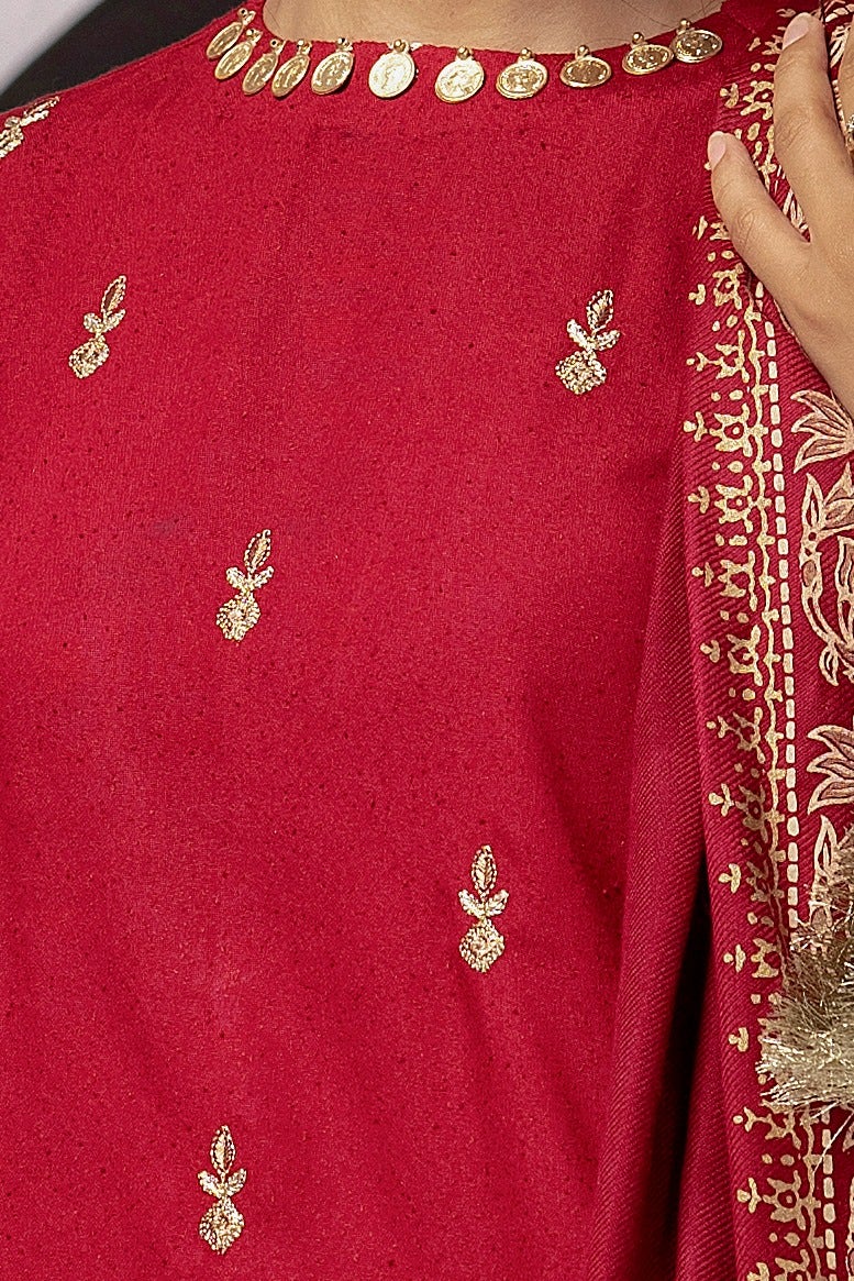 Gul Ahmed | Winter Collection 24 | Acrylic Dupatta AP-42045 - Official Gul Ahmed stockist in UK - Sakeena London