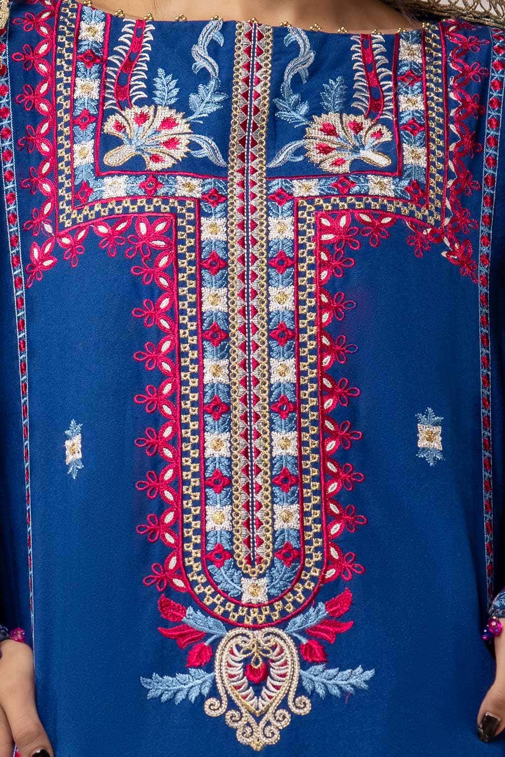 Gul Ahmed | Winter Collection 24 | Karandi Dupatta AY-42010 - Official Gul Ahmed stockist in UK - Sakeena London