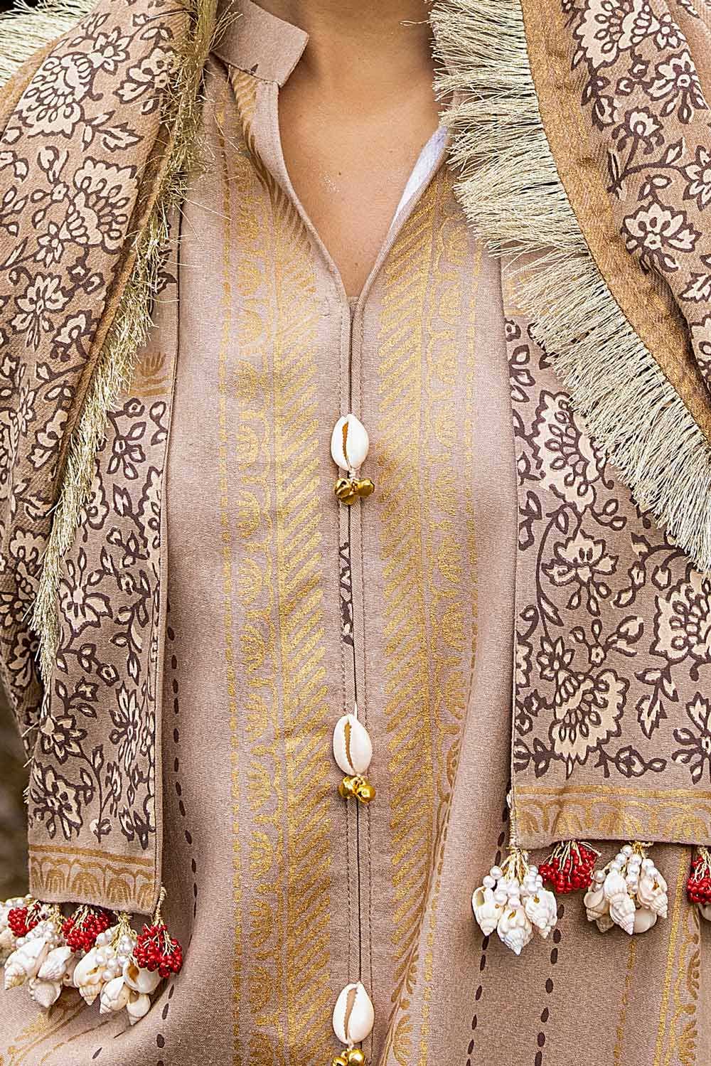 Gul Ahmed | Winter Collection 24 | Acrylic Dupatta AP-42041 - Official Gul Ahmed stockist in UK - Sakeena London