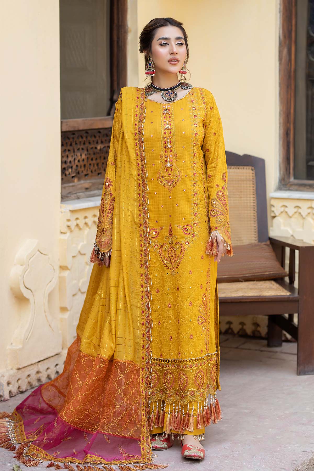 Raeesa Premium | Pankh Luxury Lawn | P -01 - Official Raeesa Premium stockist in UK - Sakeena London