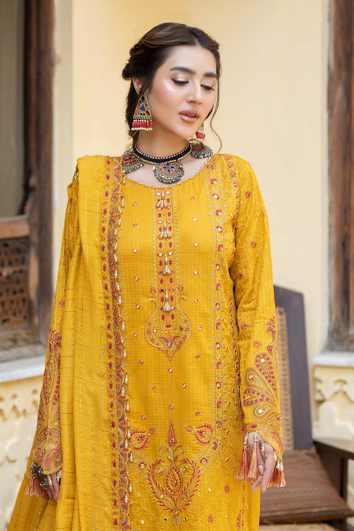 Raeesa Premium | Pankh Luxury Lawn | P -01 - Official Raeesa Premium stockist in UK - Sakeena London