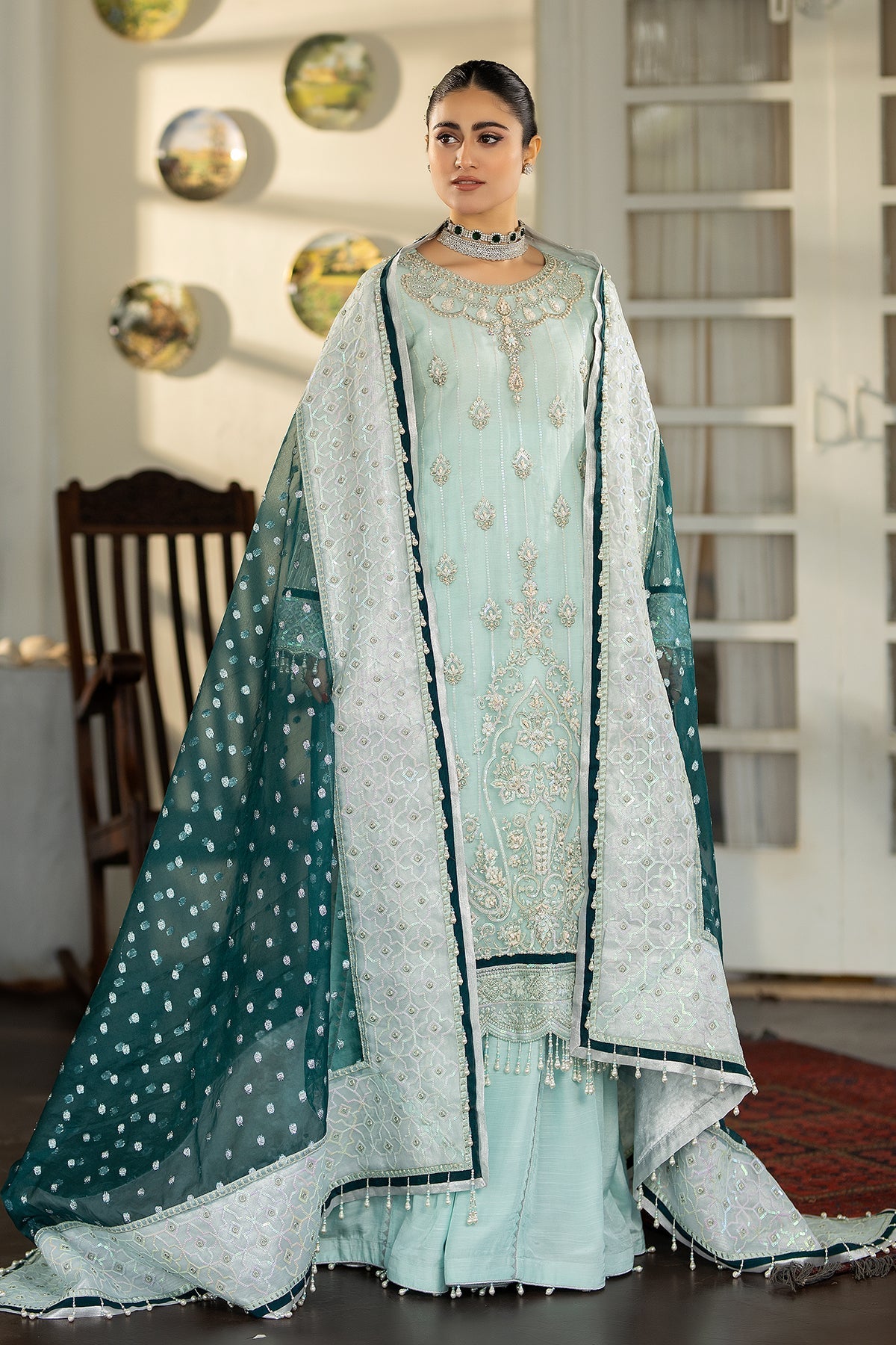 Raeesa Premium | Dehleez Formals | DL-1022 Afsaana -E- Poshak - Official Raeesa Premium stockist in UK - Sakeena London