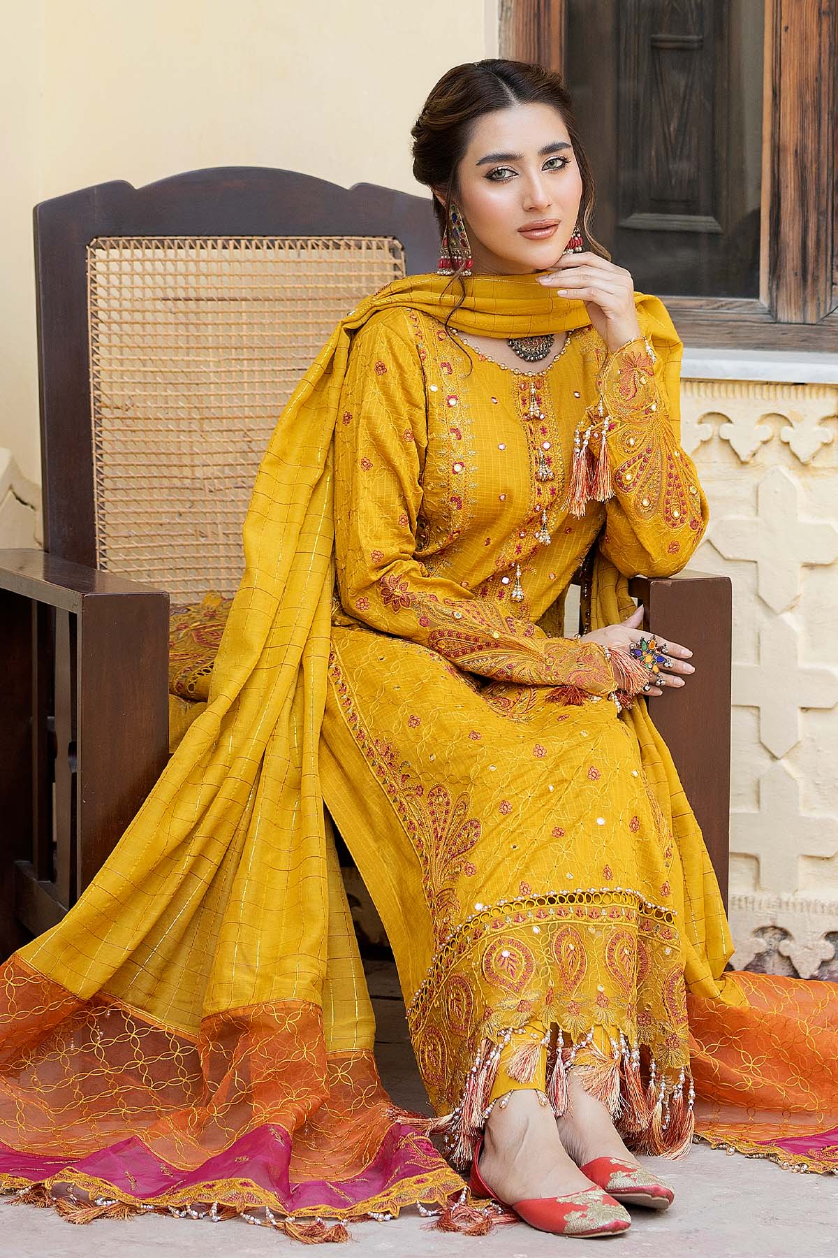Raeesa Premium | Pankh Luxury Lawn | P -01 - Official Raeesa Premium stockist in UK - Sakeena London