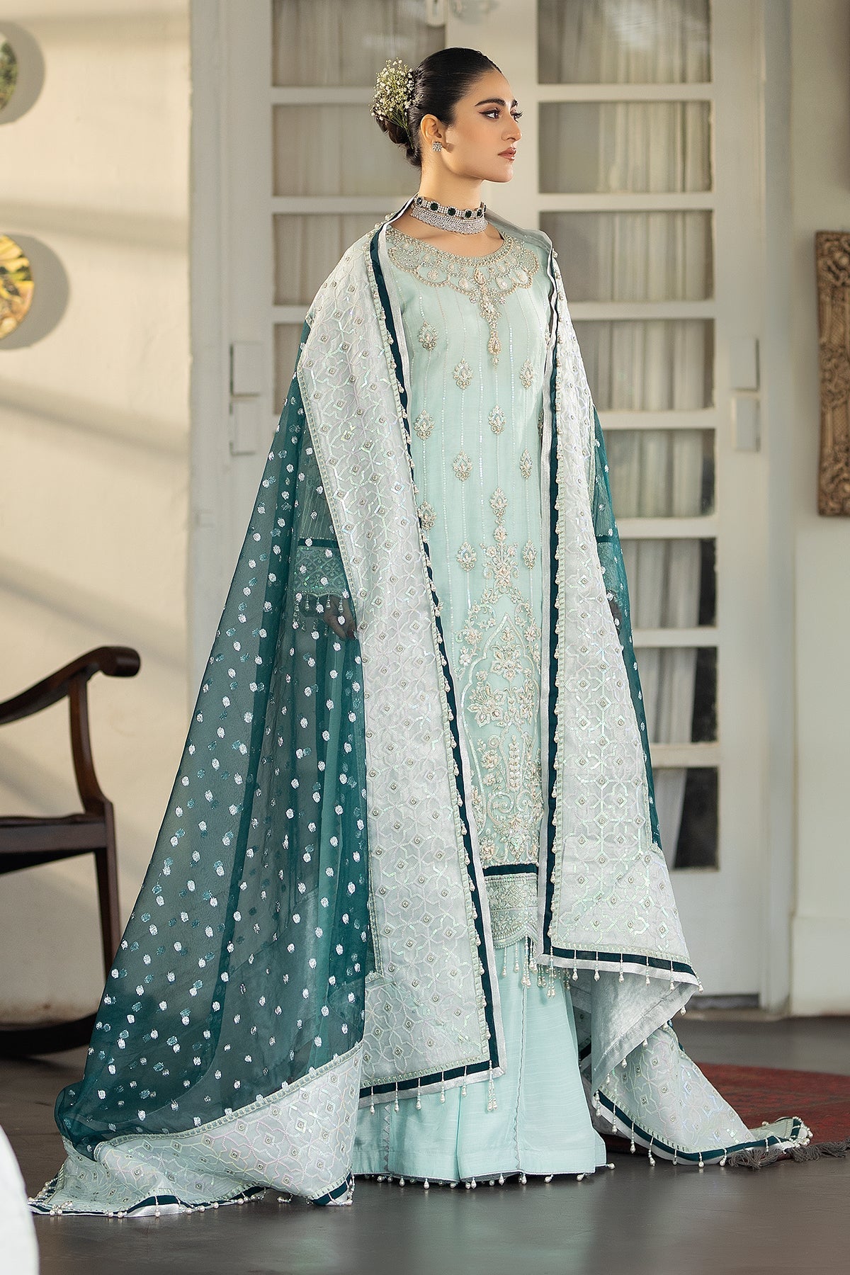 Raeesa Premium | Dehleez Formals | DL-1022 Afsaana -E- Poshak - Official Raeesa Premium stockist in UK - Sakeena London