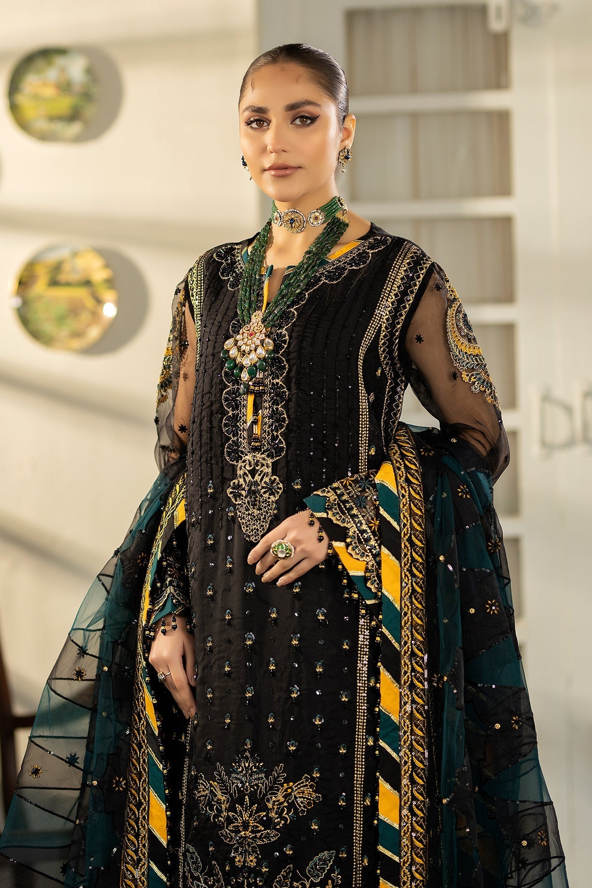 Raeesa Premium | Dehleez Formals | DL-1023 Rang -E-Vasl - Official Raeesa Premium stockist in UK - Sakeena London