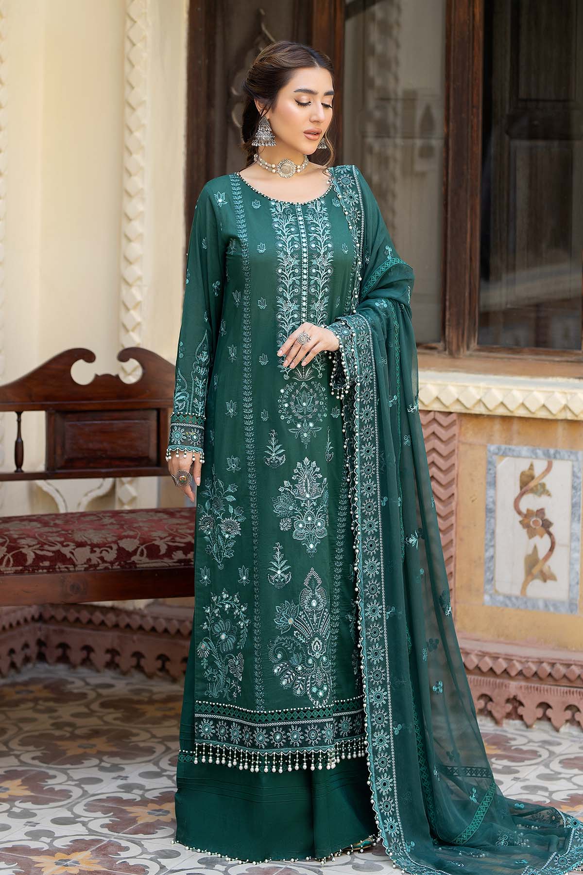 Raeesa Premium | Pankh Luxury Lawn | P -04 - Official Raeesa Premium stockist in UK - Sakeena London