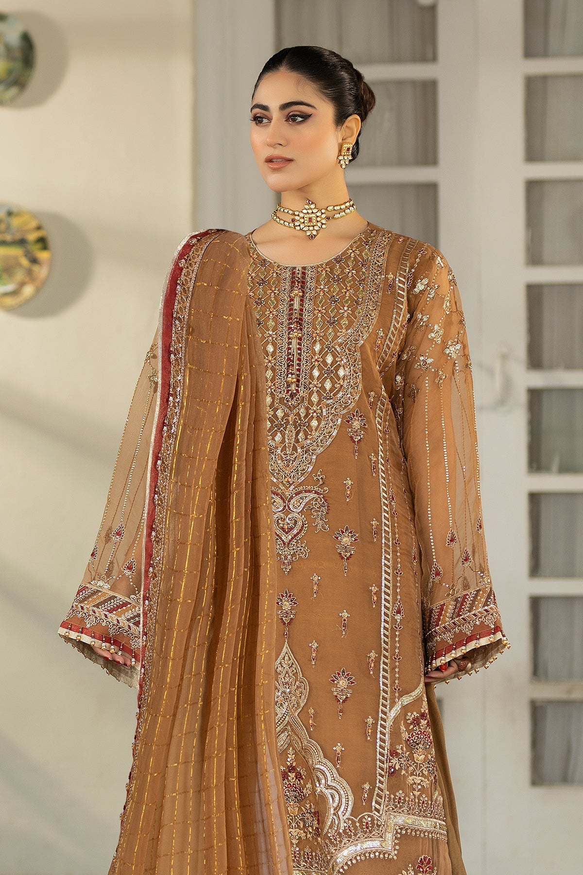 Raeesa Premium | Dehleez Formals | DL-1025 Tarz -E- Zameen - Official Raeesa Premium stockist in UK - Sakeena London