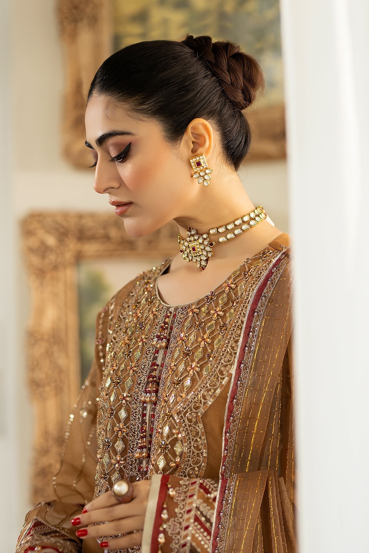 Raeesa Premium | Dehleez Formals | DL-1025 Tarz -E- Zameen - Official Raeesa Premium stockist in UK - Sakeena London
