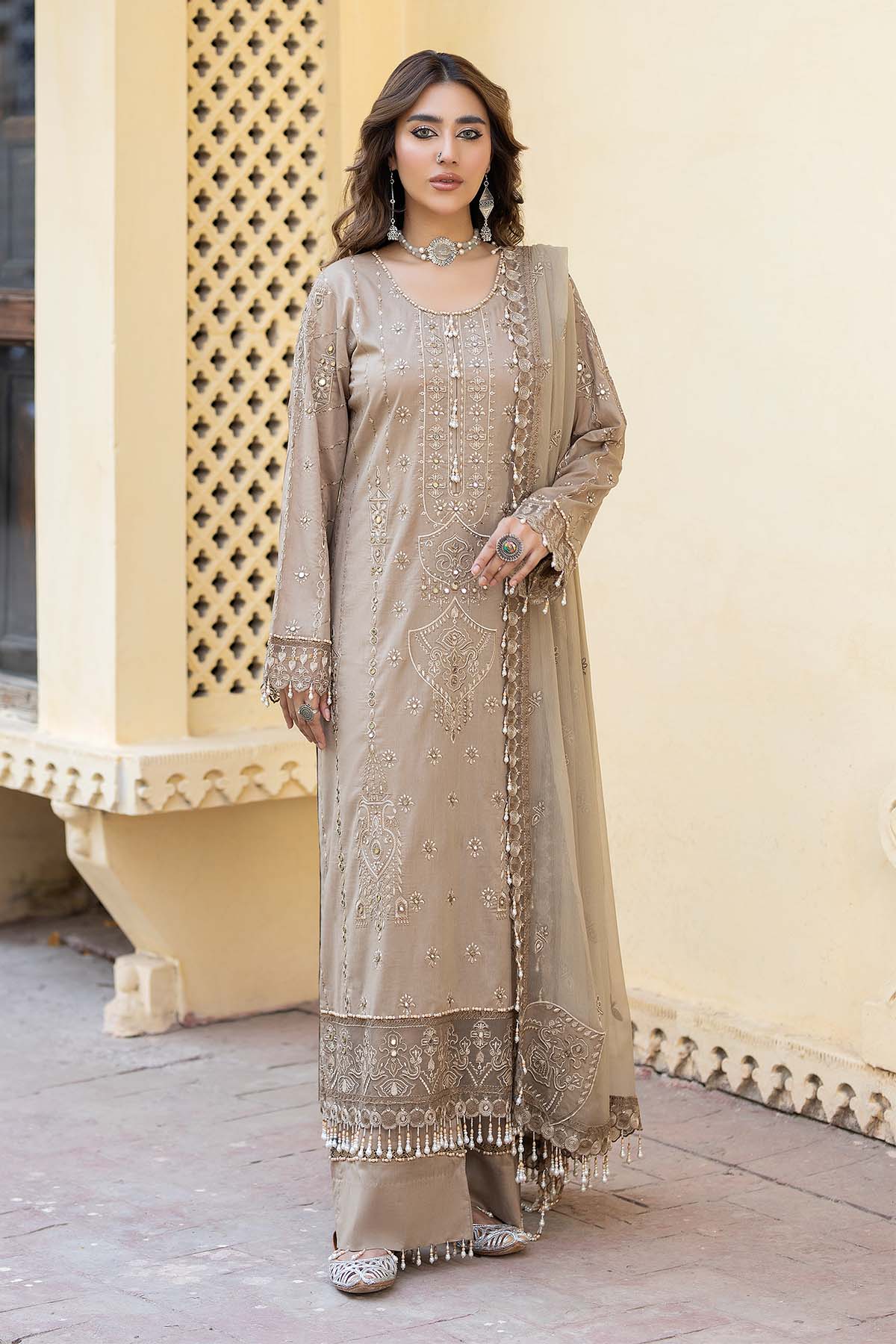 Raeesa Premium | Pankh Luxury Lawn | P -02 - Official Raeesa Premium stockist in UK - Sakeena London