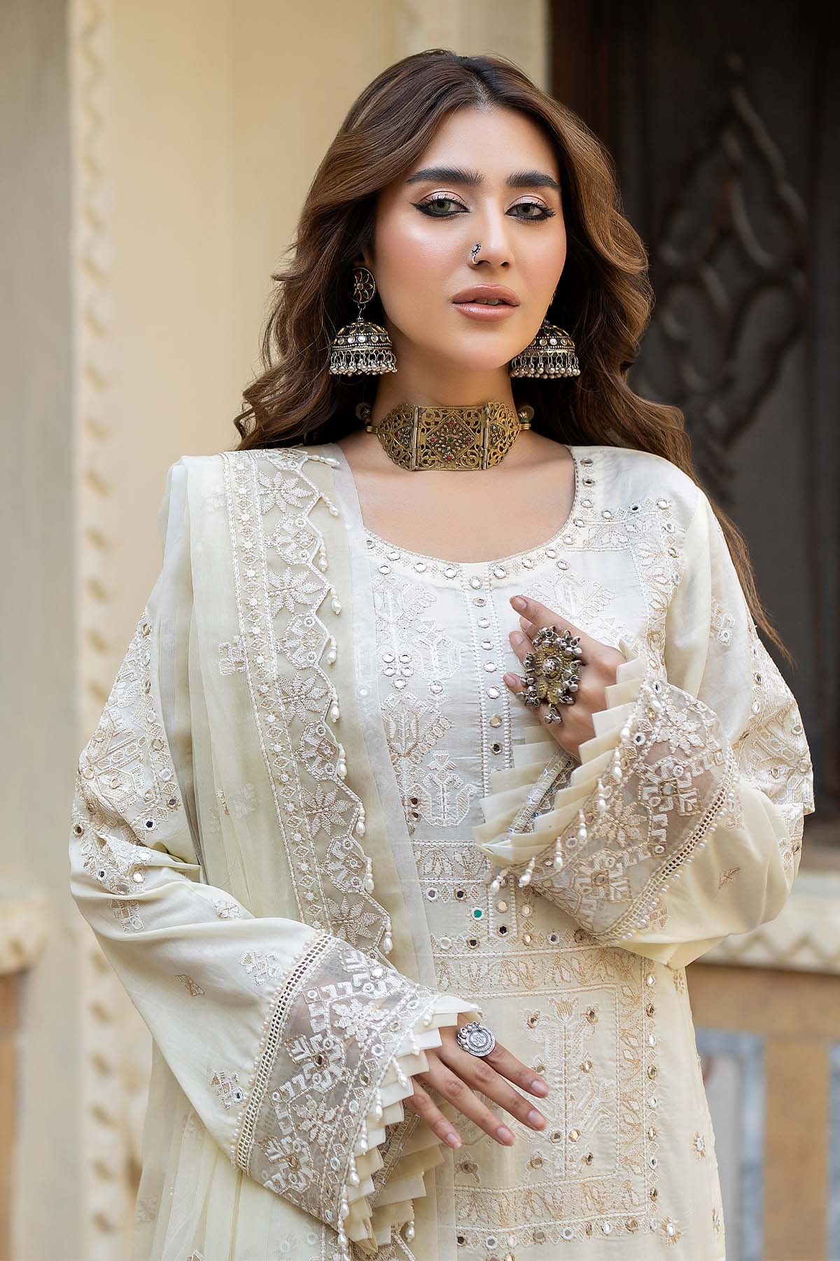 Raeesa Premium | Pankh Luxury Lawn | P -08 - Official Raeesa Premium stockist in UK - Sakeena London