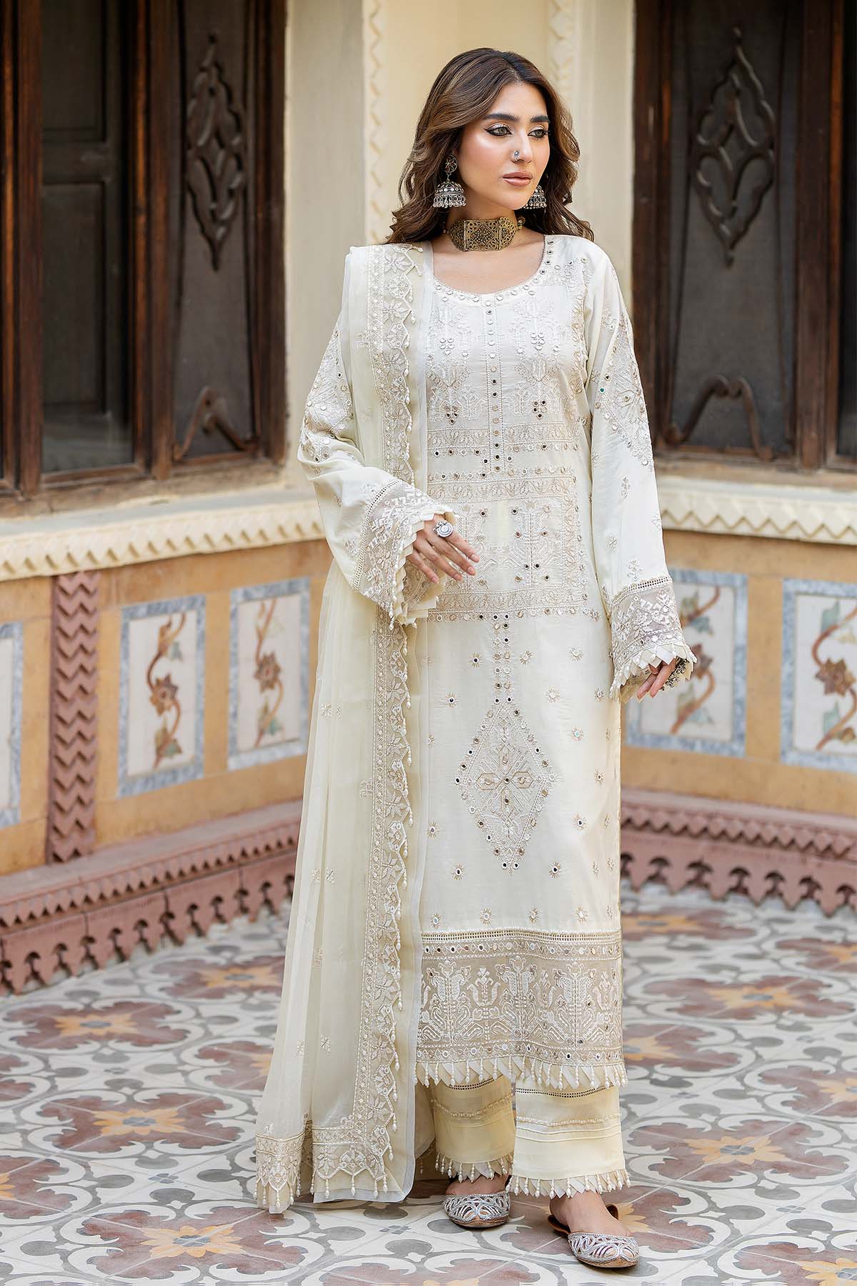 Raeesa Premium | Pankh Luxury Lawn | P -08 - Official Raeesa Premium stockist in UK - Sakeena London